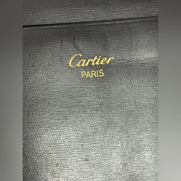 Cartier Black Leather Gold Accent - Picture 5 of 12